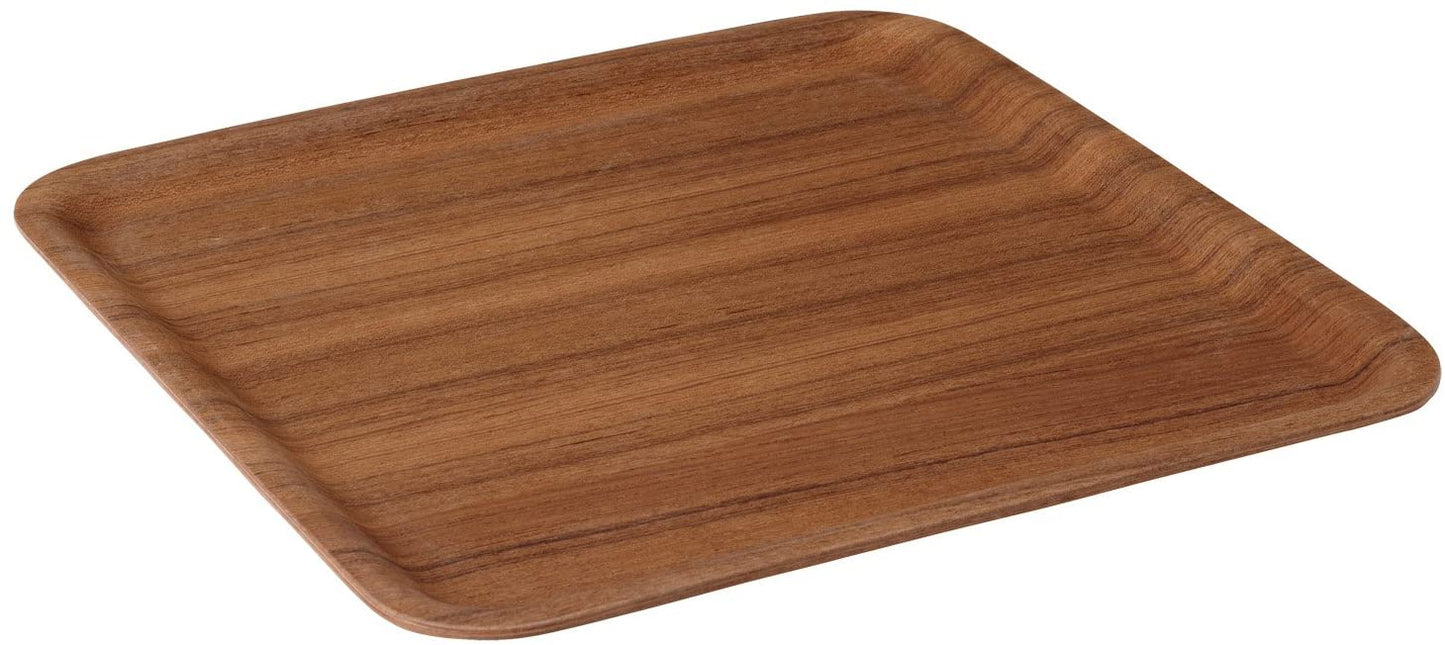 Non Slip Square Tray 32 x 32 cm (Teak) - 45158
