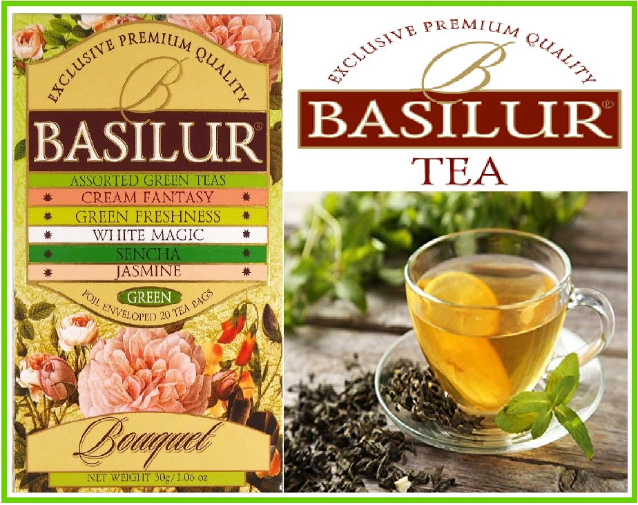 Basilur Tea "Bouquet" Assorted Green Tea (1.5g x 25En) - 70197