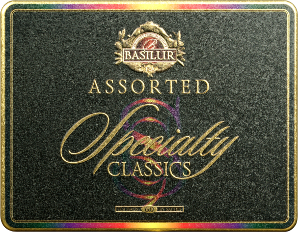 Basilur Tea "Specialty Classics" Assorted - Metal Tin Caddy (60 Tea Bags) - 70835