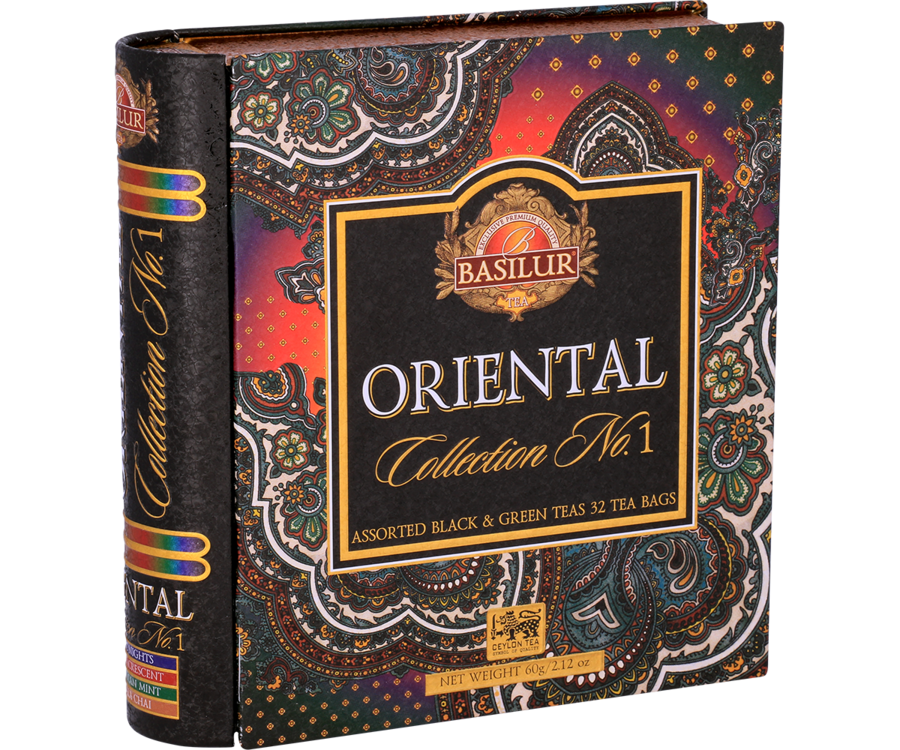 Basilur Tea Book Oriental "Assorted Black & Green Tea" Collection No.1 (32 Tea Bags) - 70969