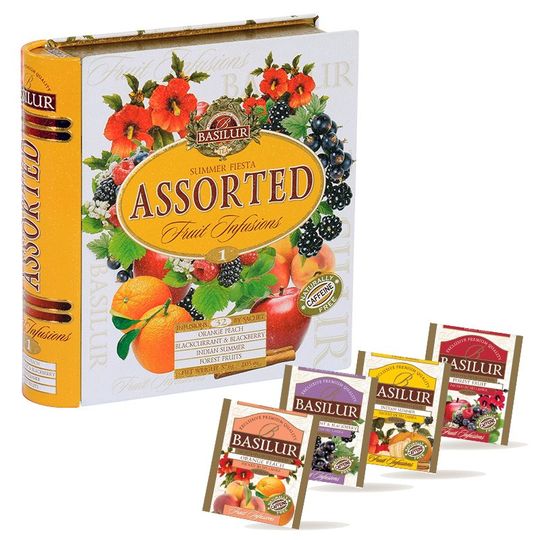 Basilur Tea Book Summer Fiesta "Assorted" Fruit Infusions Vol. I (32 Tea Bags) - 71396
