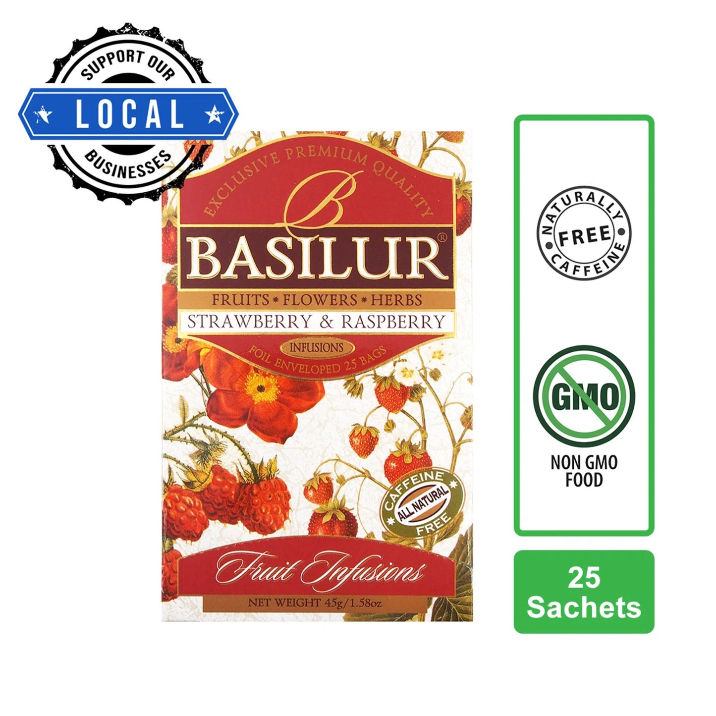 Basilur Tea "Fruit Infusions" Strawberry & Raspberry (1.8g x 25En) - 71406