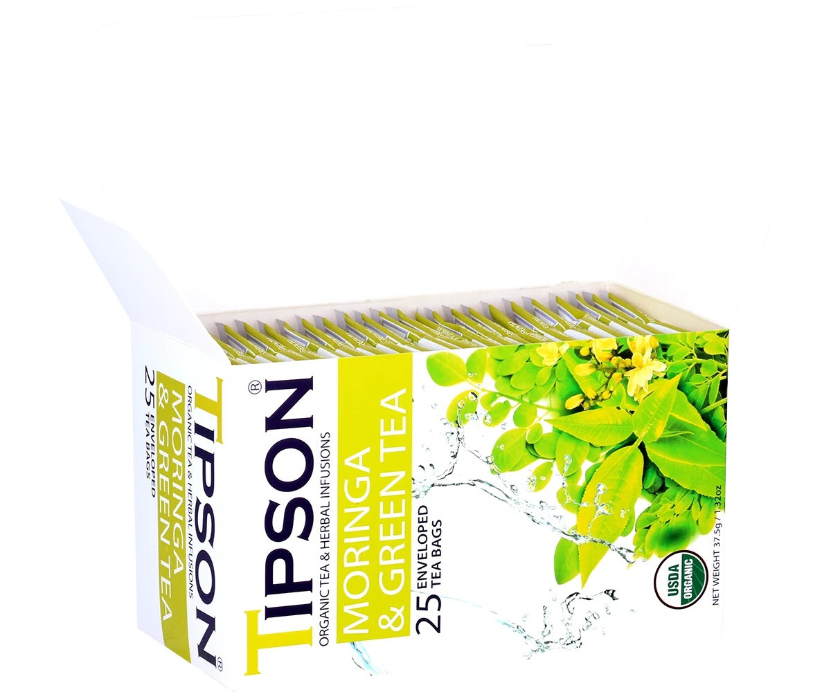 Tipson Organic Tea & Herbal Infusions "Moringa & Green Tea" (1.5g x 25En) - 80177