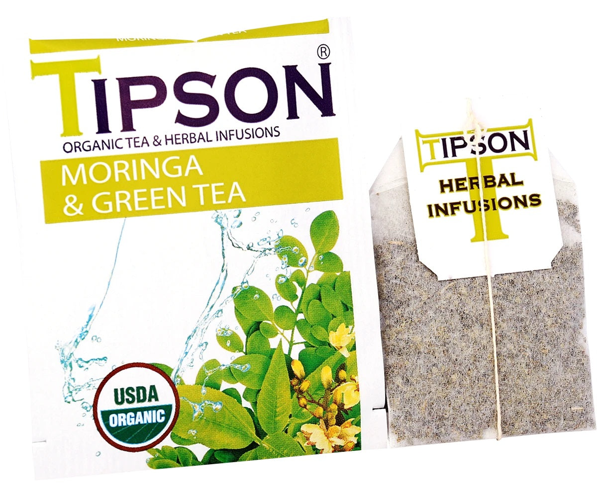 Tipson Organic Tea & Herbal Infusions "Moringa & Green Tea" (1.5g x 25En) - 80177