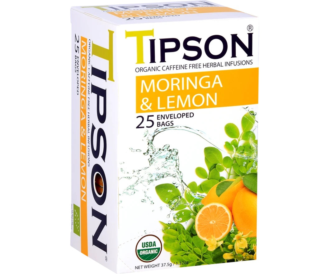 Tipson Organic Caffeine Free Herbal Infusions "Moringa & Lemon" (1.5g x 25En) - 80181