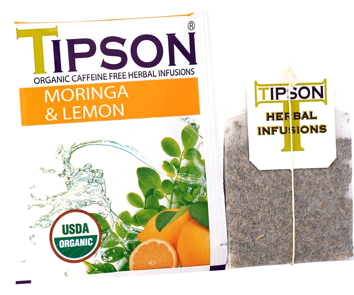 Tipson Organic Caffeine Free Herbal Infusions "Moringa & Lemon" (1.5g x 25En) - 80181