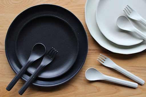 KINTO Alfresco Plate Set Of 4 (Black - 250mm) - 20716