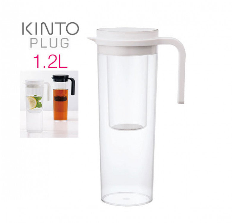 KINTO Plug Iced Tea Jug (White - 1.2L) - 22489