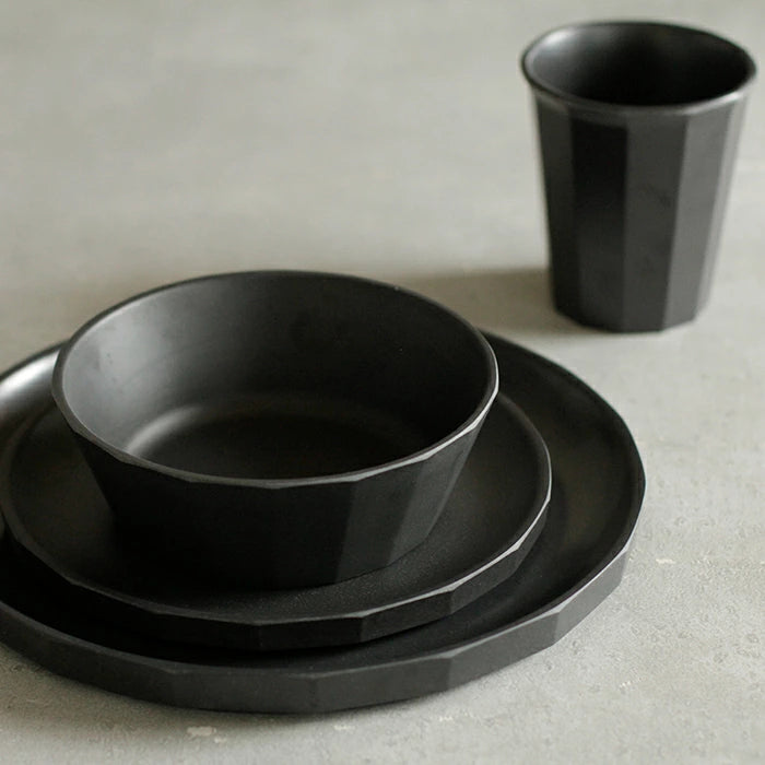 KINTO Alfresco Plate Set Of 4 (Black - 250mm) - 20716