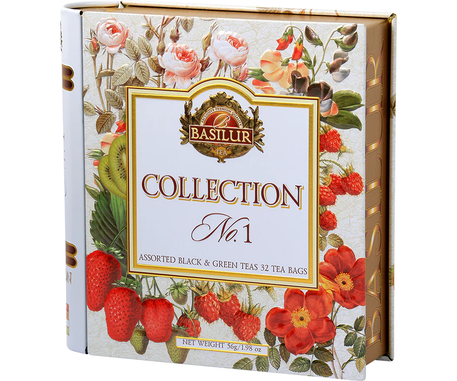 Basilur Tea Book Collection No. 1 "Assorted Black & Green Teas" (32 Tea Bags) - 70333