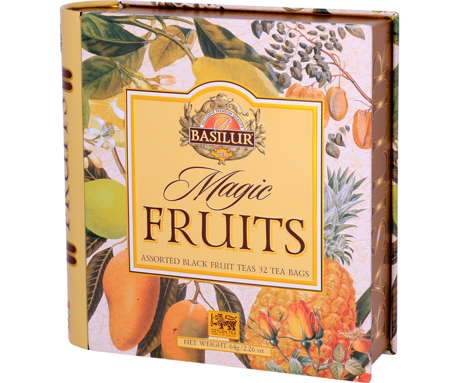 Basilur Tea Book Magic Fruits "Assorted Black Fruit Teas" (32 Tea Bags) - 70331