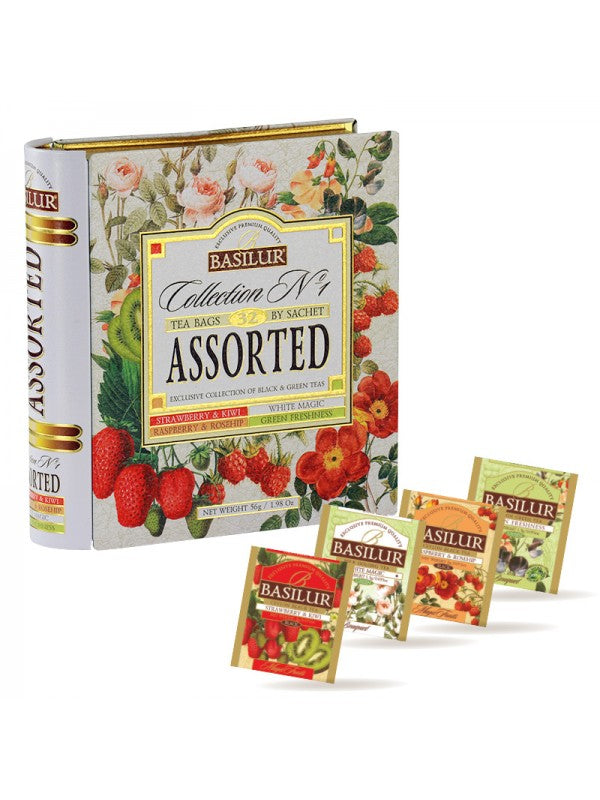 Basilur Tea Book Collection No. 1 "Assorted Black & Green Teas" (32 Tea Bags) - 70333