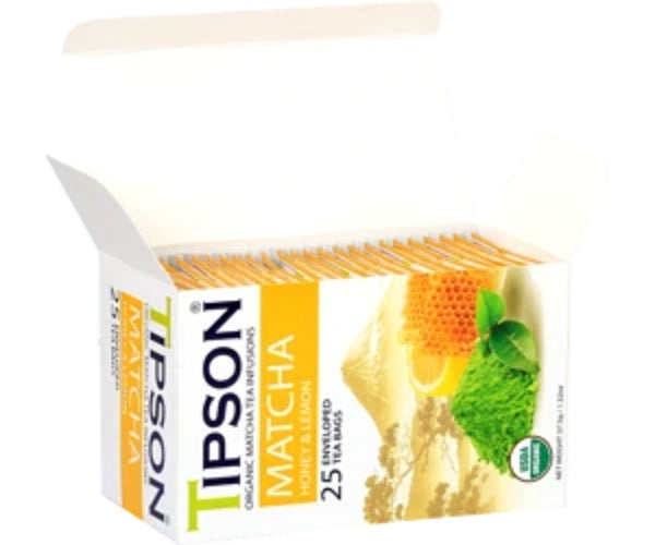 Tipson Organic Matcha Tea Infusions "Matcha Honey & Lemon" (1.5g x 25En) - 80243