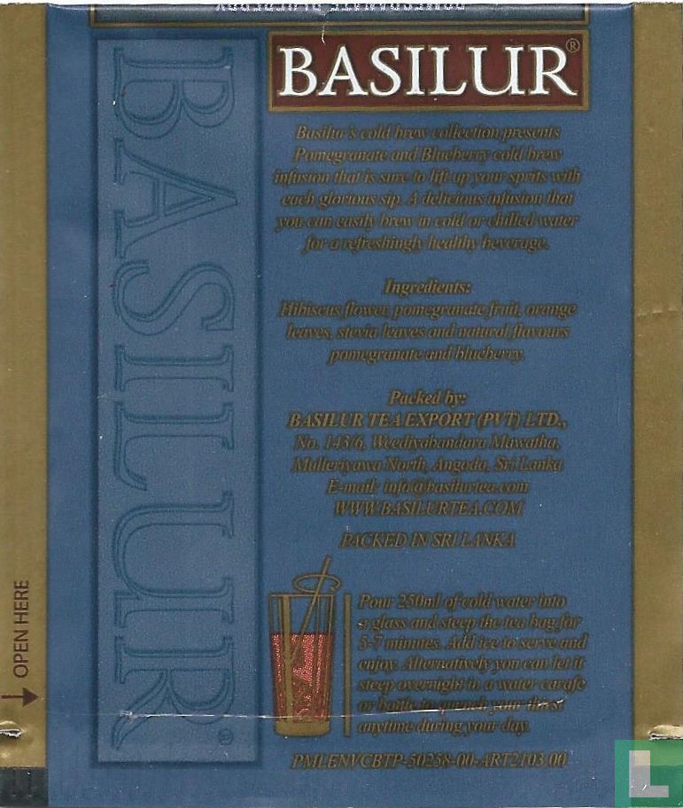 Basilur Tea Cold Brew "Pomegranate Blueberry" (2g x 20En) - 72095