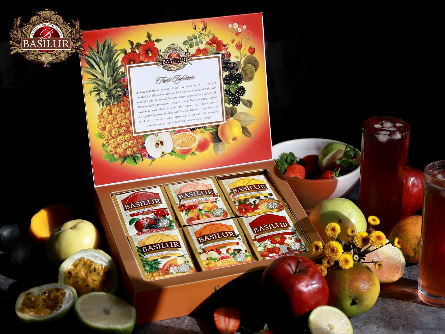 Basilur Tea "Fruit Infusions" Gift Collection Assorted (10 Tea Bags x 6) - 71619