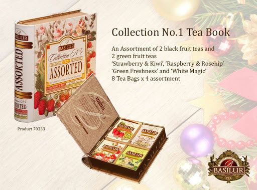 Basilur Tea Book Collection No. 1 "Assorted Black & Green Teas" (32 Tea Bags) - 70333