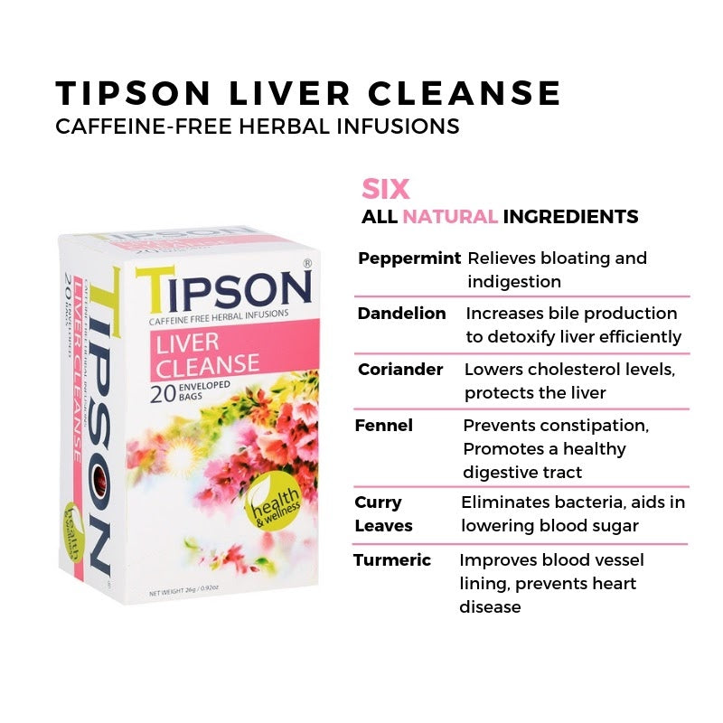 Tipson Caffeine Free Herbal Infusions "Liver Cleanse" (1.3g x 20En) - 80171