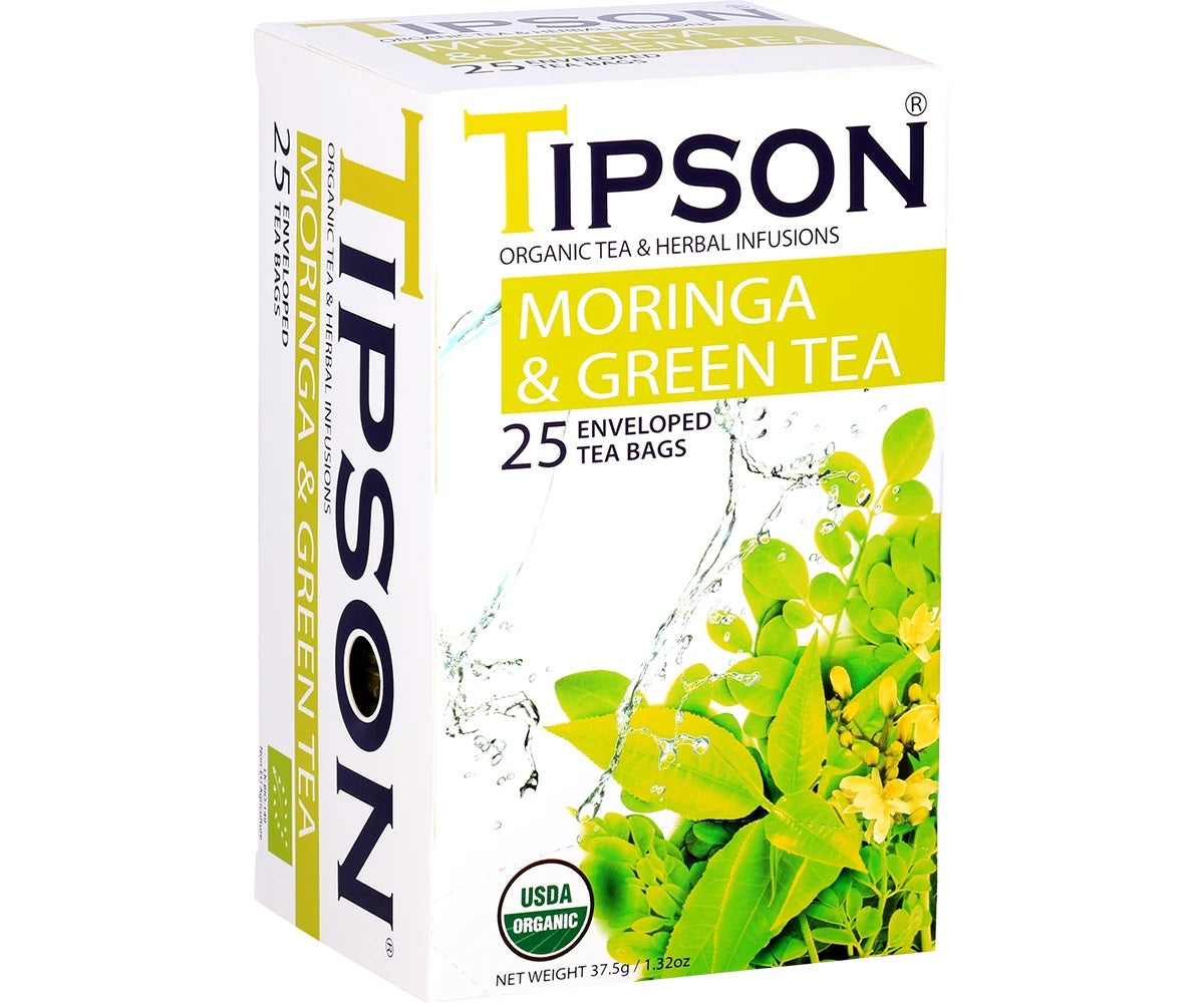 Tipson Organic Tea & Herbal Infusions "Moringa & Green Tea" (1.5g x 25En) - 80177