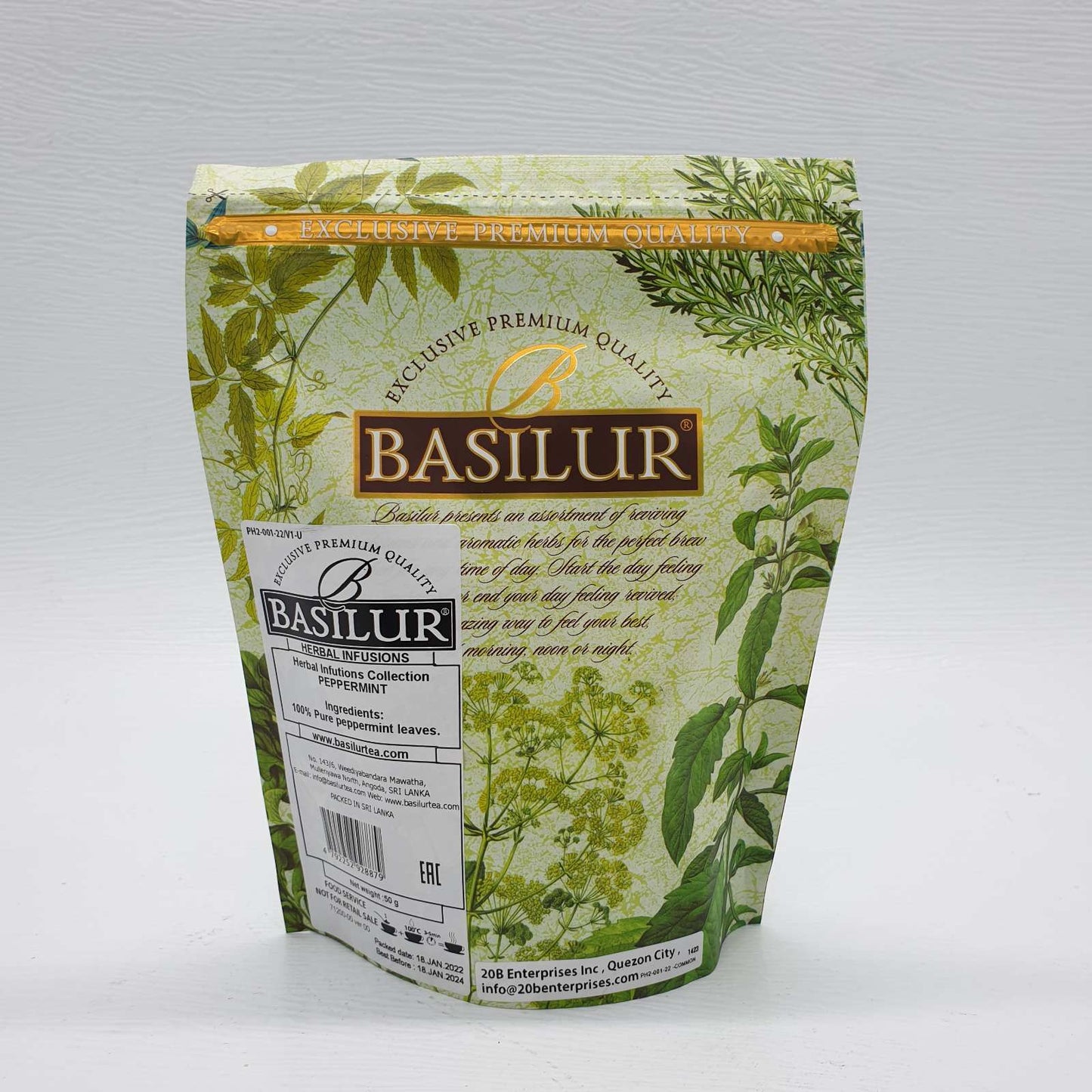 Basilur Tea Herbal Infusions Peppermint Loose Leaves (50g) Horeca -7120