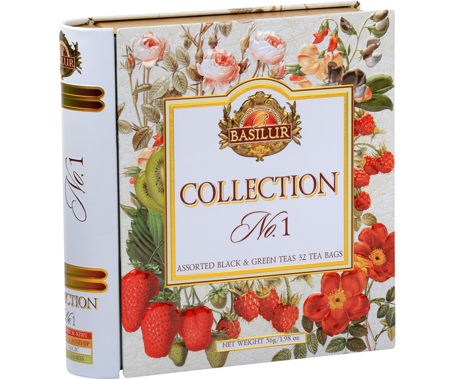 Basilur Tea Book Collection No. 1 "Assorted Black & Green Teas" (32 Tea Bags) - 70333