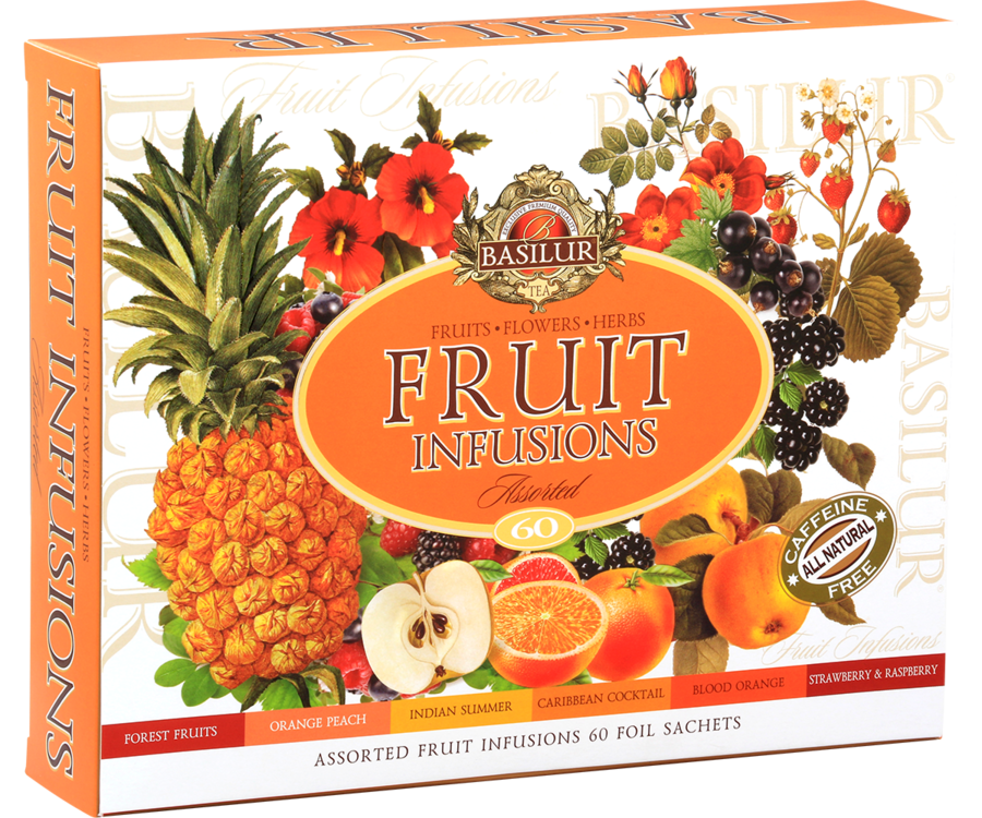 Basilur Tea "Fruit Infusions" Gift Collection Assorted (10 Tea Bags x 6) - 71619