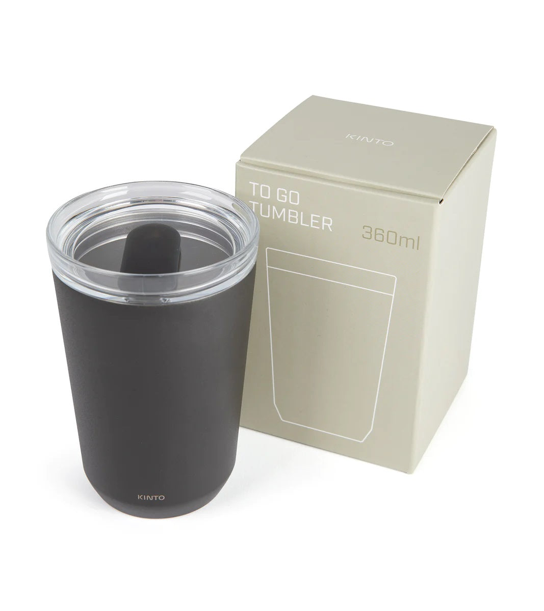 KINTO To Go Tumbler With plug (Black - 360ml) - 20446