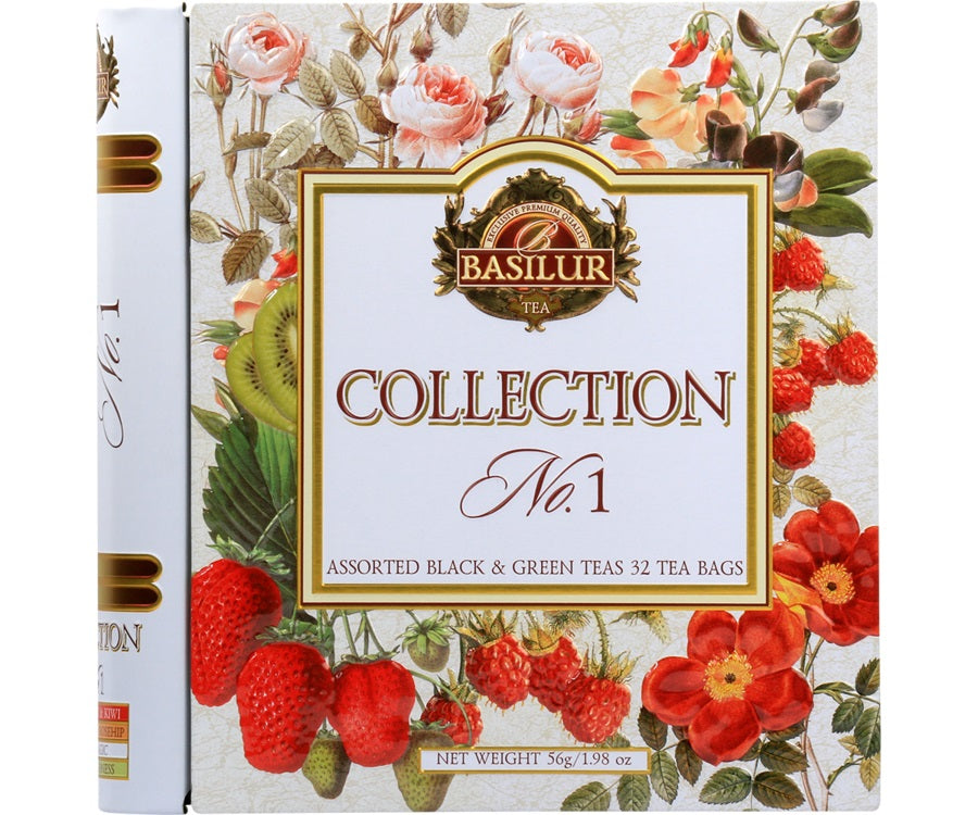 Basilur Tea Book Collection No. 1 "Assorted Black & Green Teas" (32 Tea Bags) - 70333