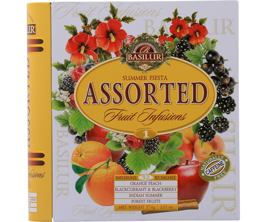 Basilur Tea Book Summer Fiesta "Assorted" Fruit Infusions Vol. I (32 Tea Bags) - 71396