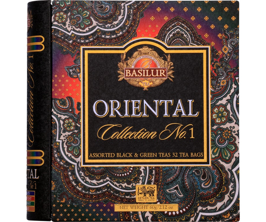 Basilur Tea Book Oriental "Assorted Black & Green Tea" Collection No.1 (32 Tea Bags) - 70969