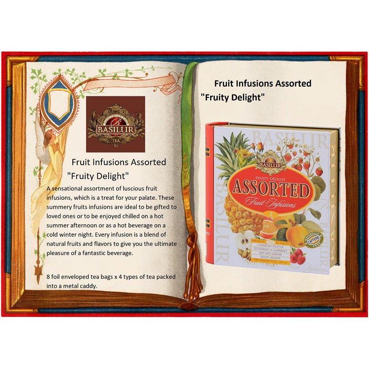 Basilur Tea Book Fruity Delight "Assorted" Fruit Infusions Vol. Ii 32 Bags 71395
