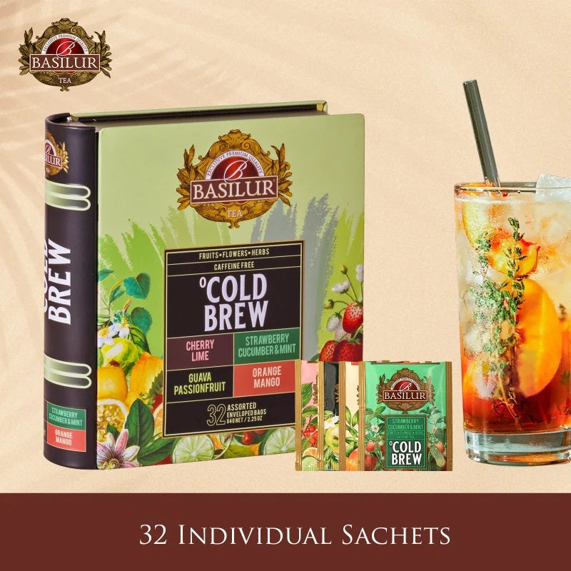 Basilur Tea Book Coldbrew "Assorted"(32 Tea Bags) - 72198