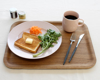NonSlip Rectangular Tray L 43 x 33cm (Teak) - 45154