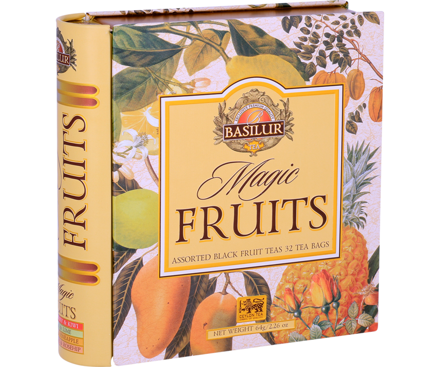 Basilur Tea Book Magic Fruits "Assorted Black Fruit Teas" (32 Tea Bags) - 70331