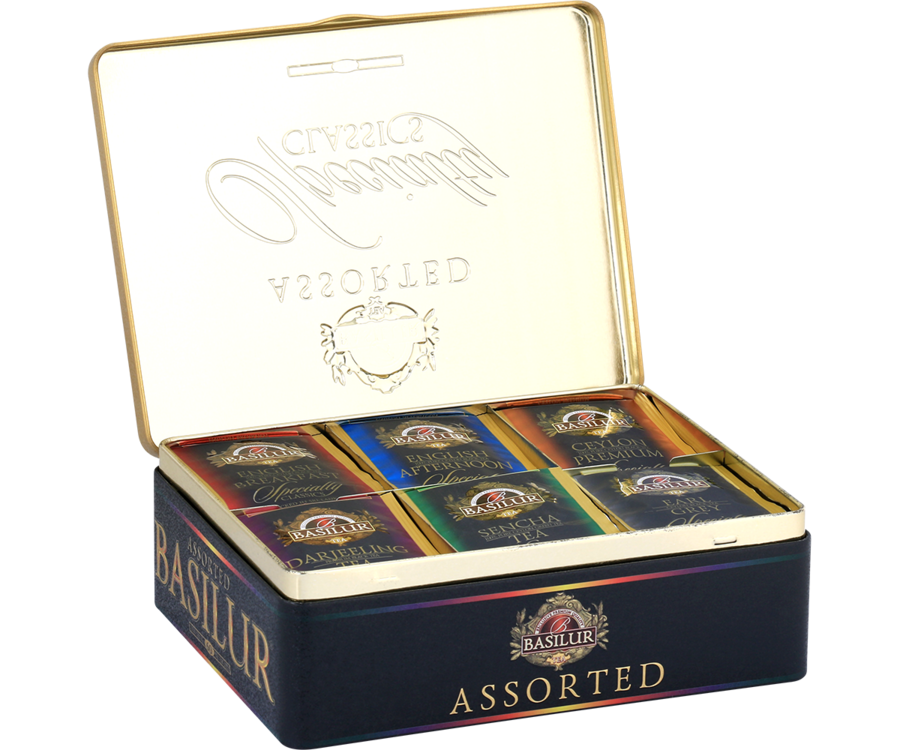 Basilur Tea "Specialty Classics" Assorted - Metal Tin Caddy (60 Tea Bags) - 70835