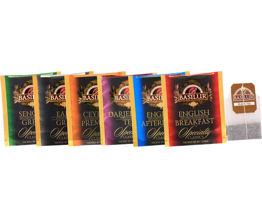 Basilur Tea "Specialty Classics" Assorted - Metal Tin Caddy (60 Tea Bags) - 70835