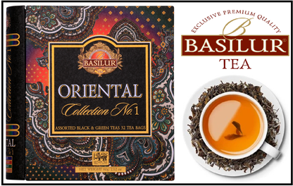 Tea Book Oriental Assorted "Black & Green Tea" Collection No.1 (32 Tea Bags) - 70969