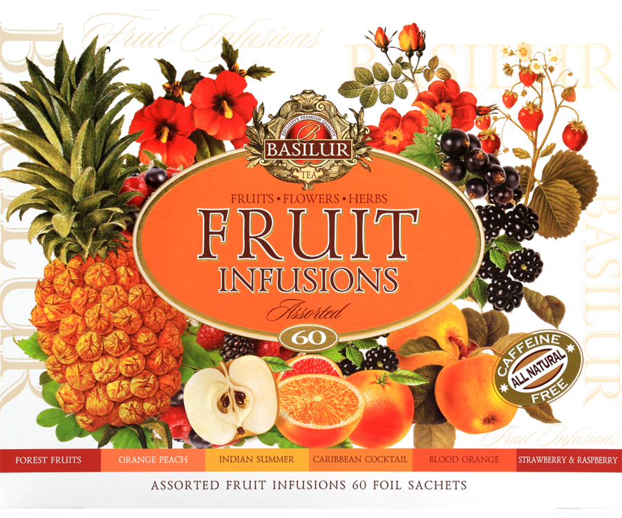Basilur Tea "Fruit Infusions" Gift Collection Assorted (10 Tea Bags x 6) - 71619