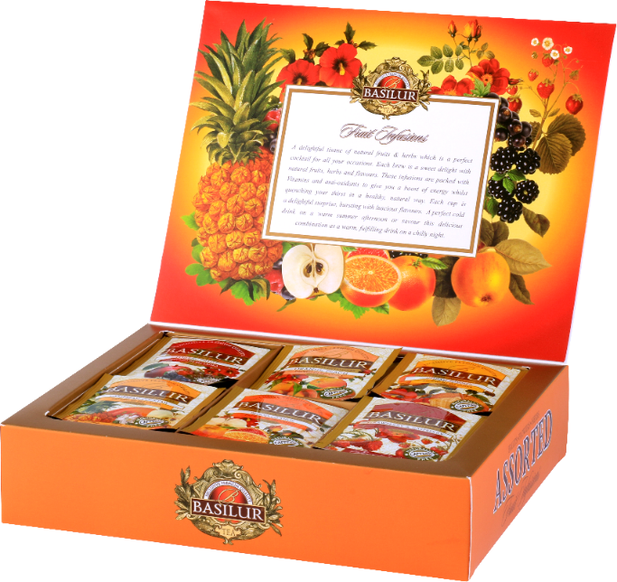 Basilur Tea "Fruit Infusions" Gift Collection Assorted (10 Tea Bags x 6) - 71619