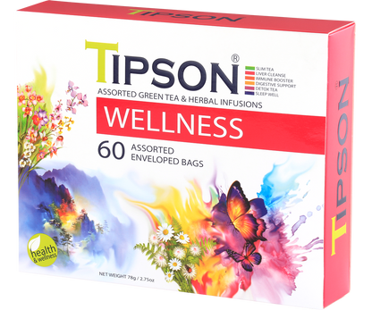 Wellness Assorted Green Tea & Herbal Infusions (1.3g x 60En) - 80248