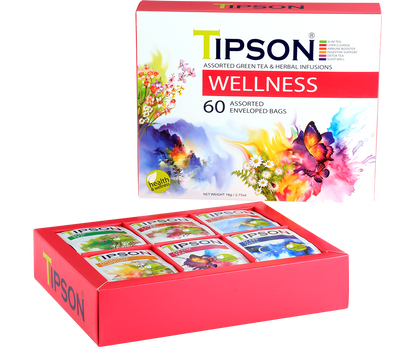 Wellness Assorted Green Tea & Herbal Infusions (1.3g x 60En) - 80248