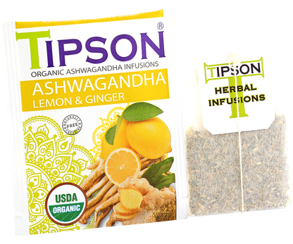 Organic Ashwagandha Infusions "Lemon and Ginger" (1.2g x 25En)-80291
