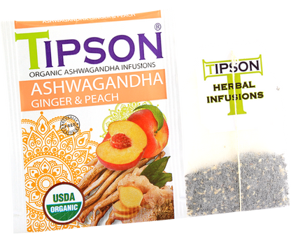 Organic Ashwagandha Infusions "Ginger and Peach" (1.2g x 25En)-80292