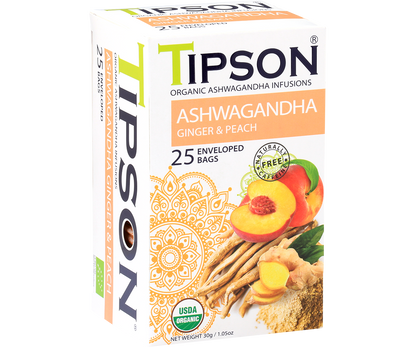 Organic Ashwagandha Infusions "Ginger and Peach" (1.2g x 25En)-80292