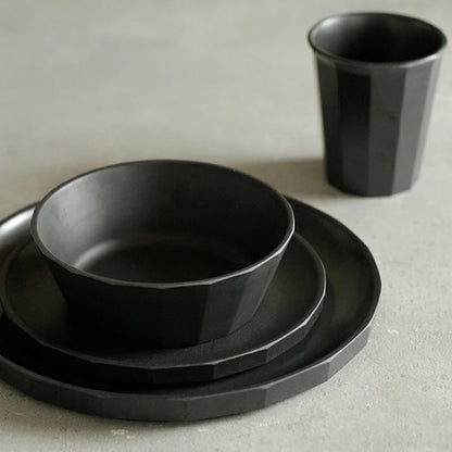 Alfresco Plate Black 250mm (Set of 4) - 20716