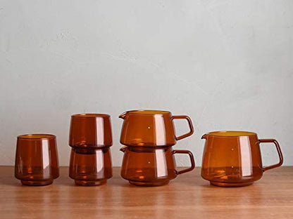 Sepia Tumbler  370ml Amber (Set of 4) - 21747