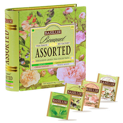 BASILUR TEA BOOK Bouquet "Assorted" Exclusive Green Tea Collection (32 Tea Bags) - 70332