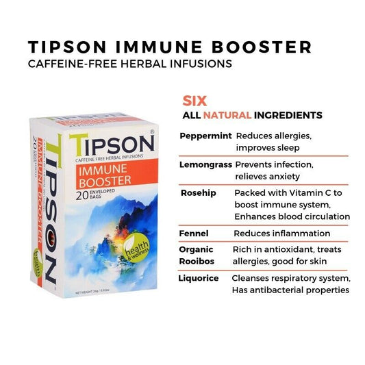 Tipson Caffeine Free Herbal Infusions "Immune Booster" (1.3g x 20En) - 80172
