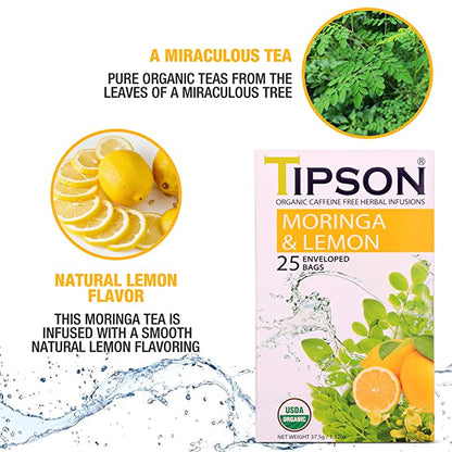 Organic Caffeine Free Herbal Infusions "Moringa & Lemon" (1.5g x 25En) - 80181