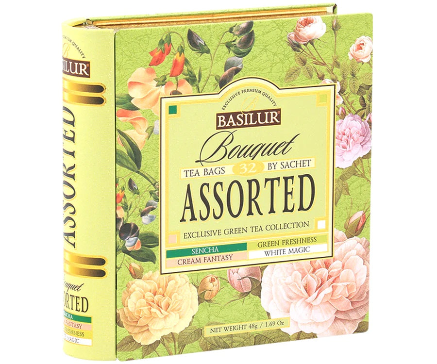 BASILUR TEA BOOK Bouquet "Assorted" Exclusive Green Tea Collection (32 Tea Bags) - 70332