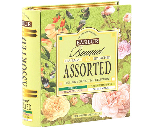 BASILUR TEA BOOK Bouquet "Assorted" Exclusive Green Tea Collection (32 Tea Bags) - 70332